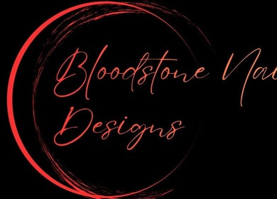 Bloodstone Nail Designs logo displayed in stylized text, La Valle, Wisconsin, US.