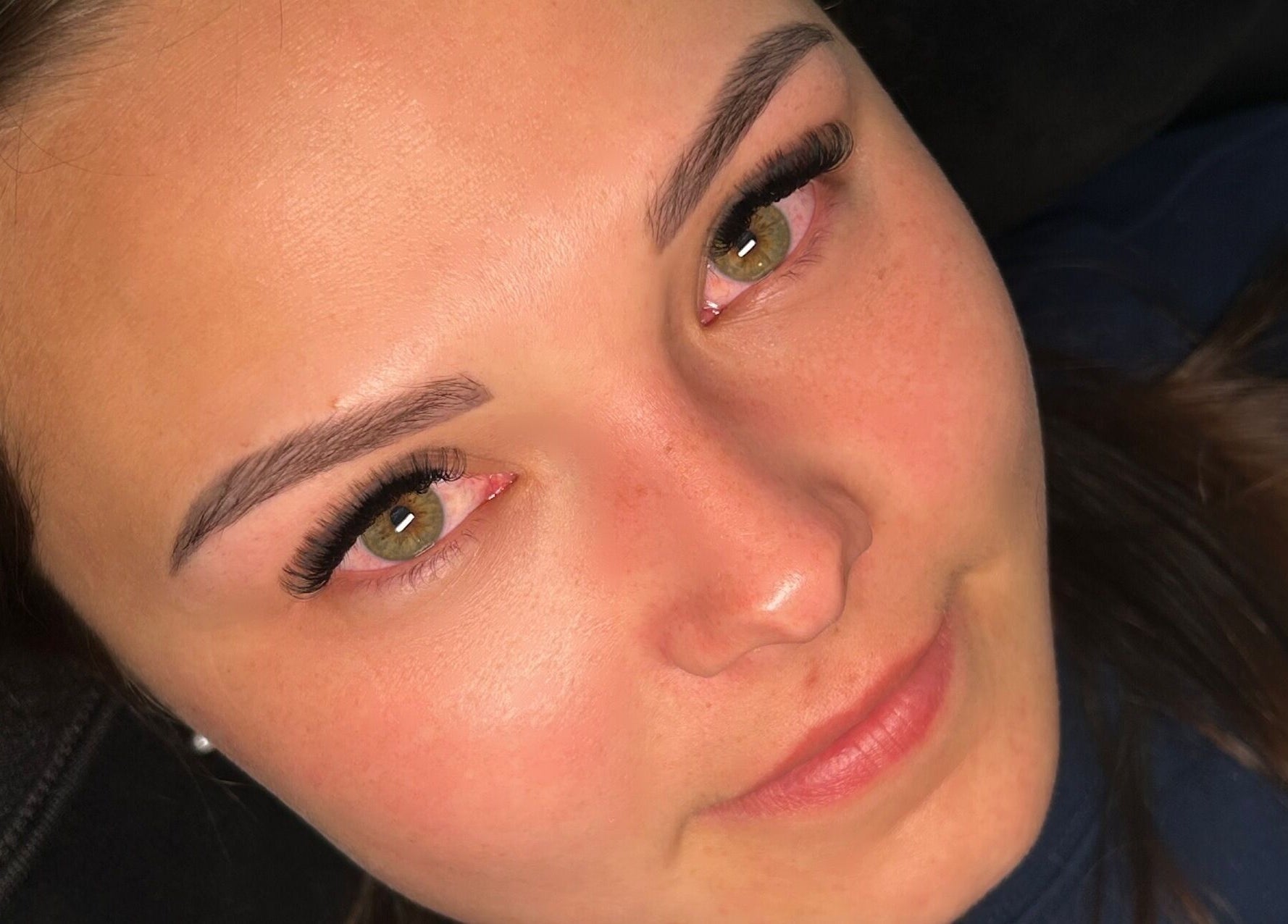 Close-up of a woman's groomed eyebrows at SLIQ Studio, Pretoria, Gauteng, ZA.