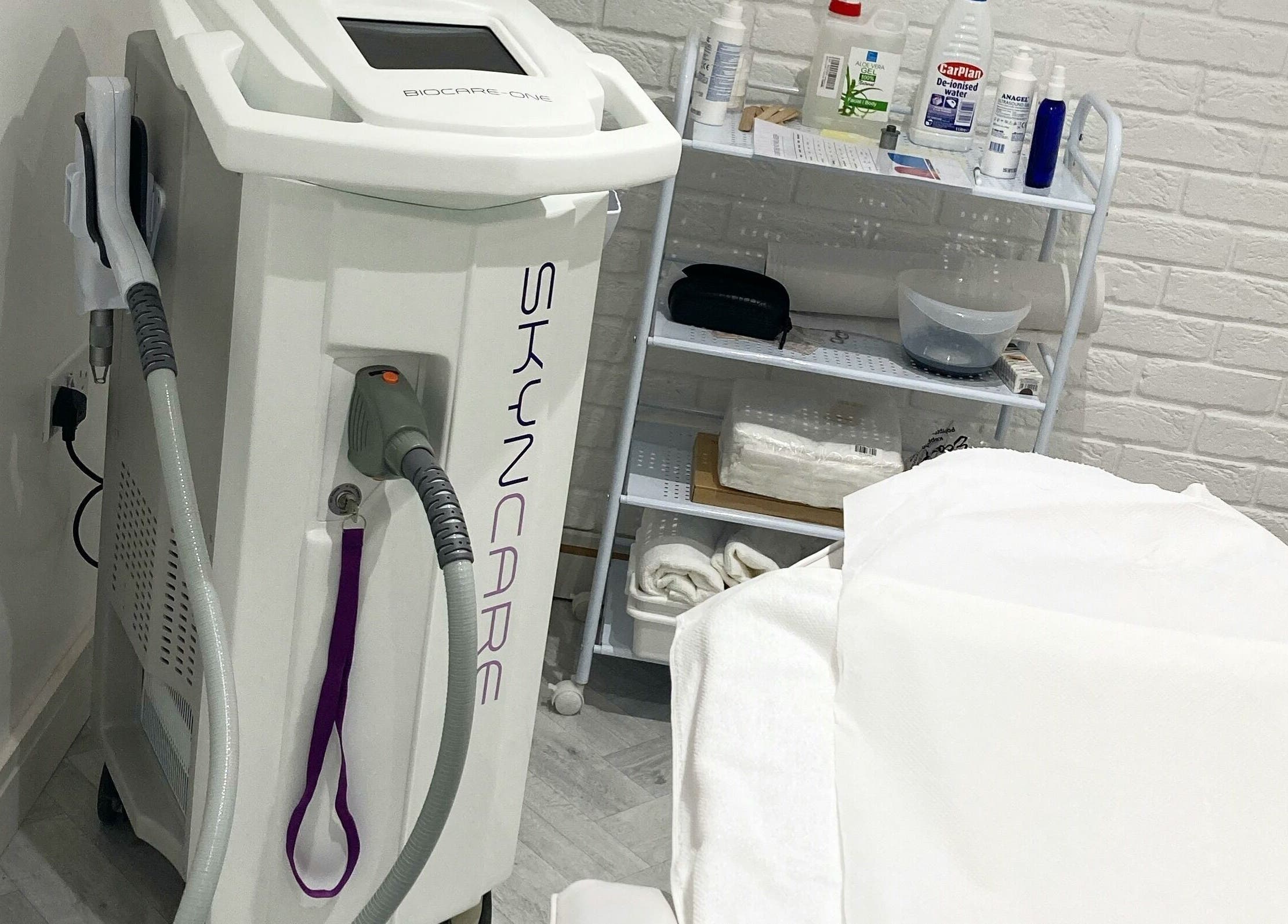 Advanced skincare equipment at Samantha Maunder Skin & Laser in Penarth, Wales, GB, ready for treatments.