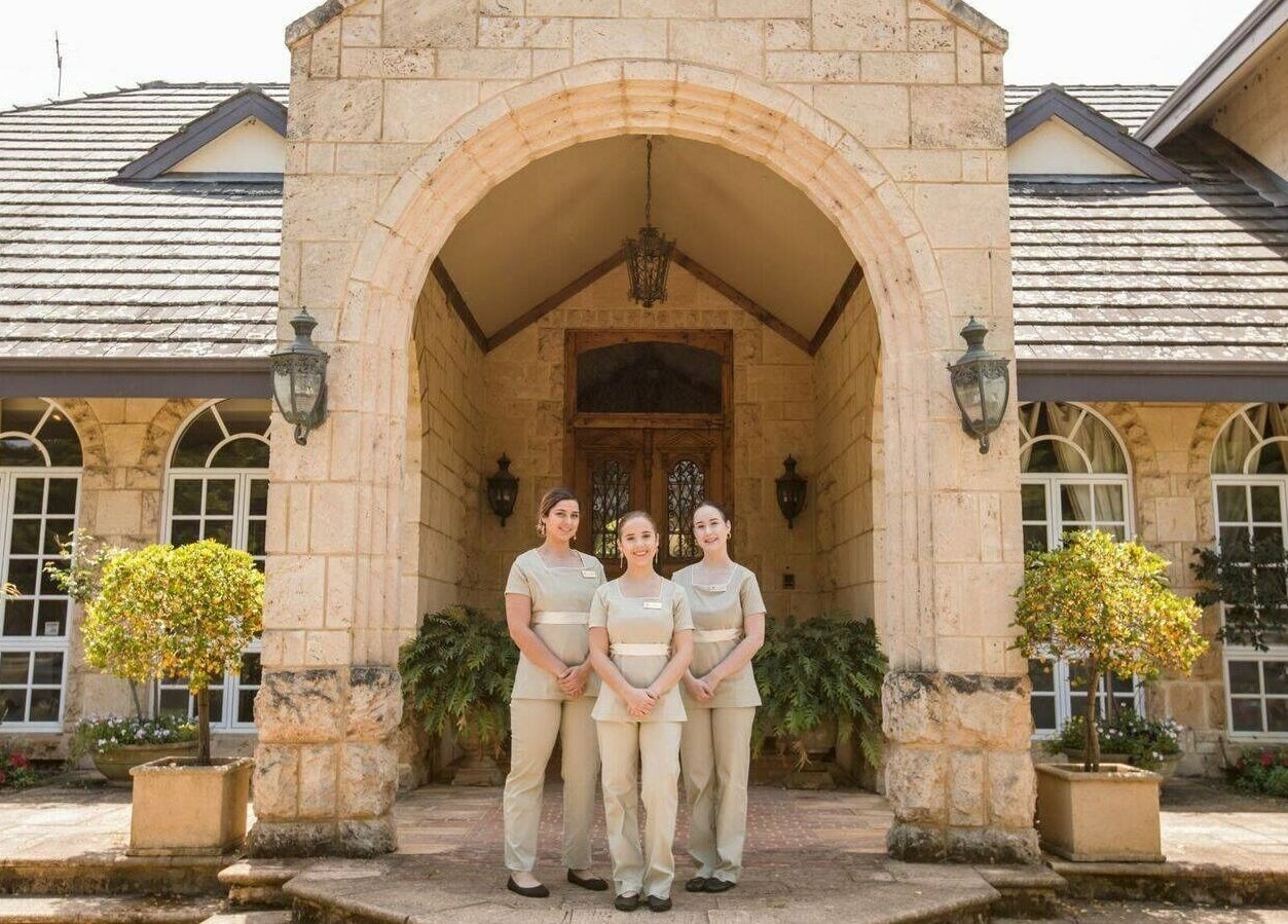 Staff at Brookleigh Beauty and Spa entrance in Upper Swan, Western Australia, AU.