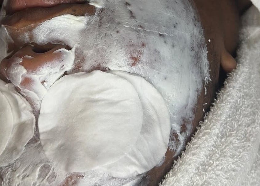 Luxurious facial treatment at Created by Lonna Skin and Body Spa, Belleville, New Jersey, US.