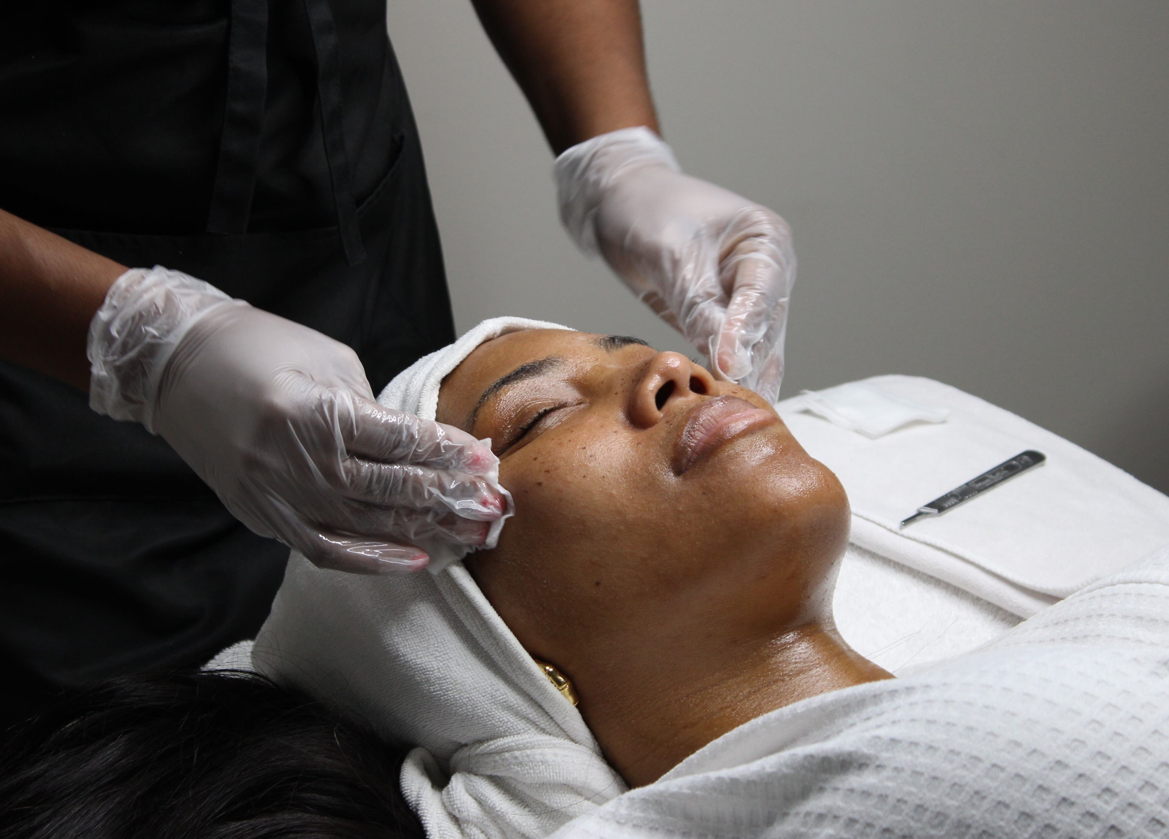 Relaxing facial treatment at CBL New York Location, Albany, New York, US with professional care.