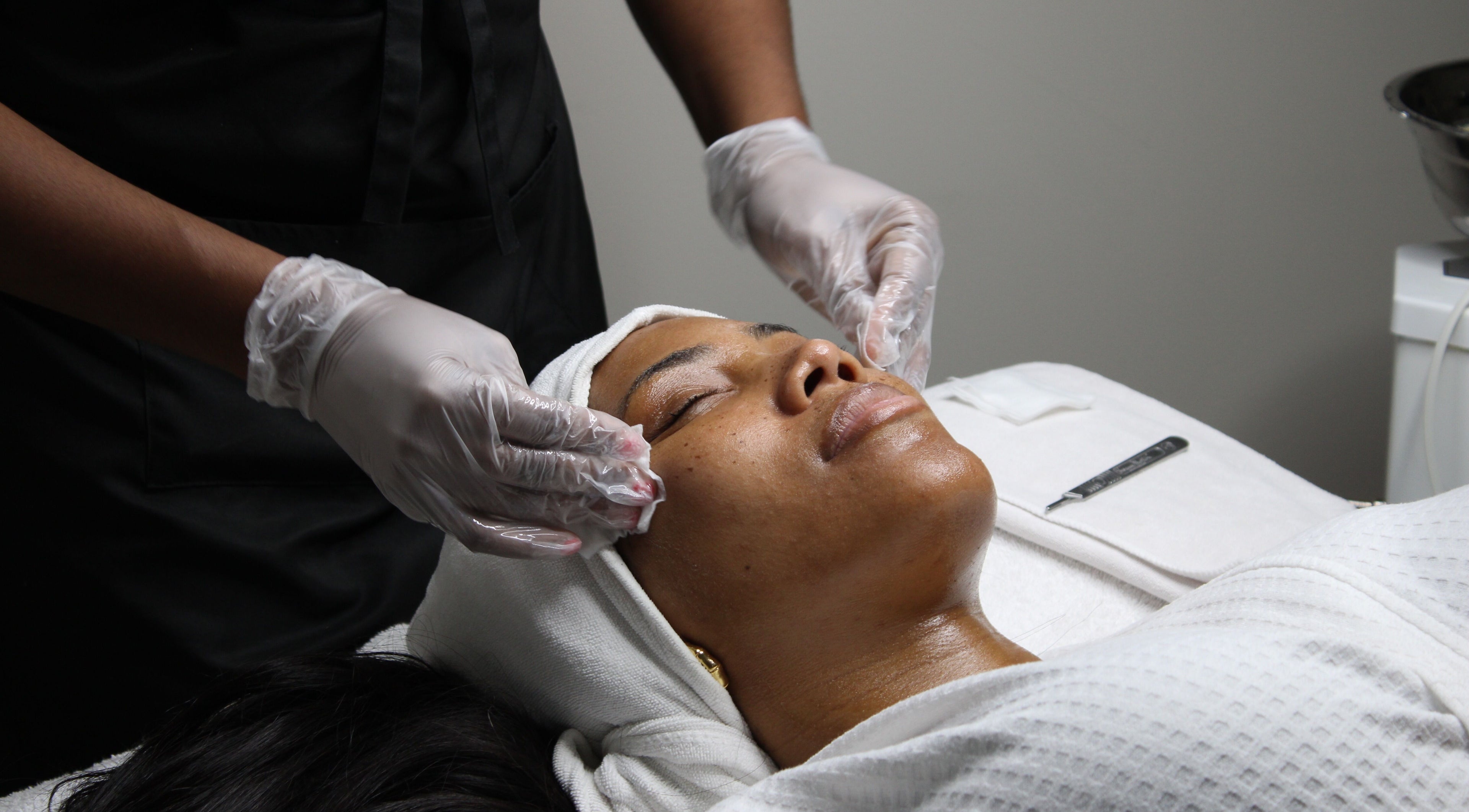 Relaxing facial treatment at CBL New York Location, Albany, New York, US with professional care.