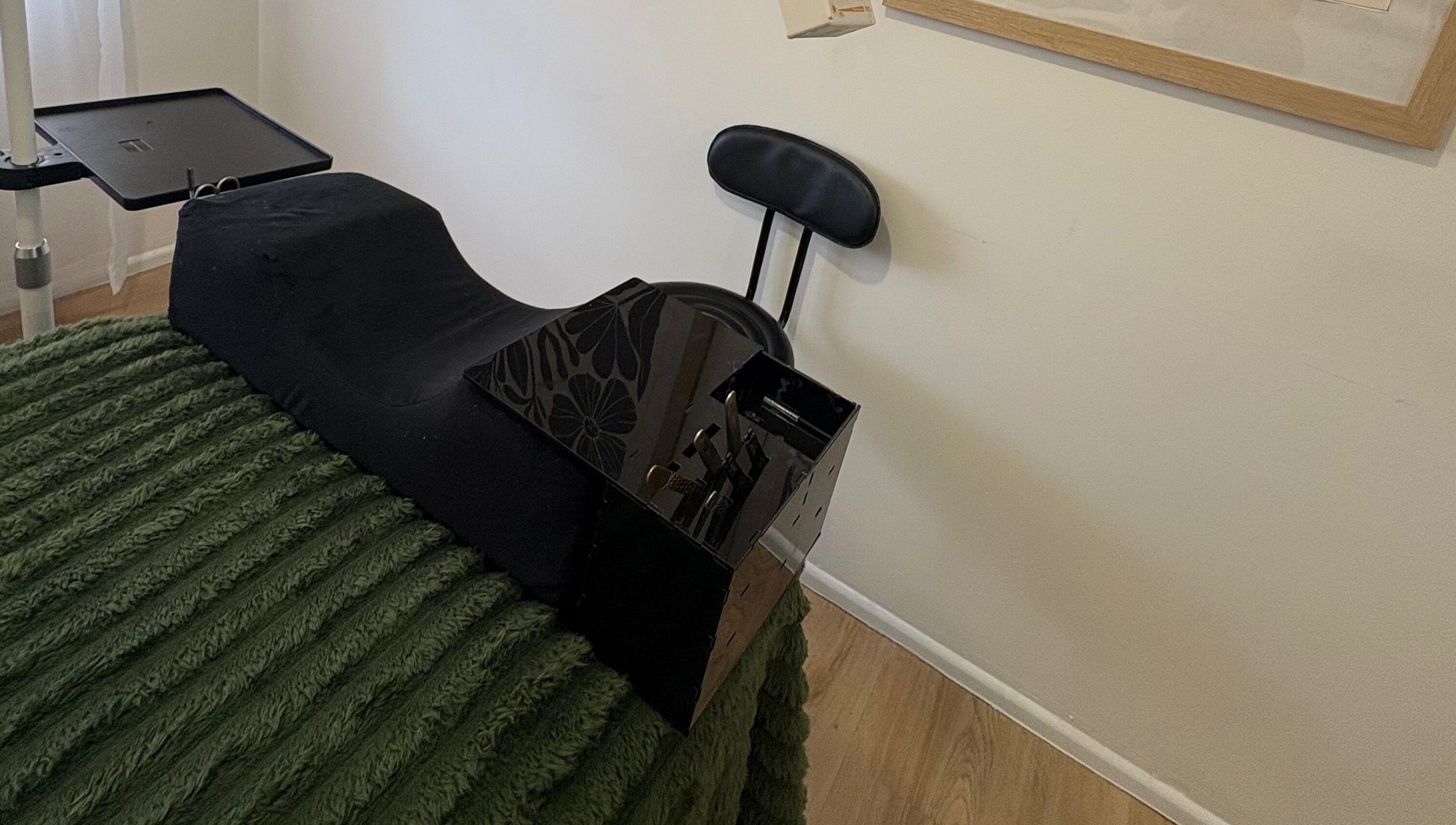 Comfortable treatment bed at Senorita Lashes and Brows, Reedy Creek, Queensland, AU, offers a relaxing experience.