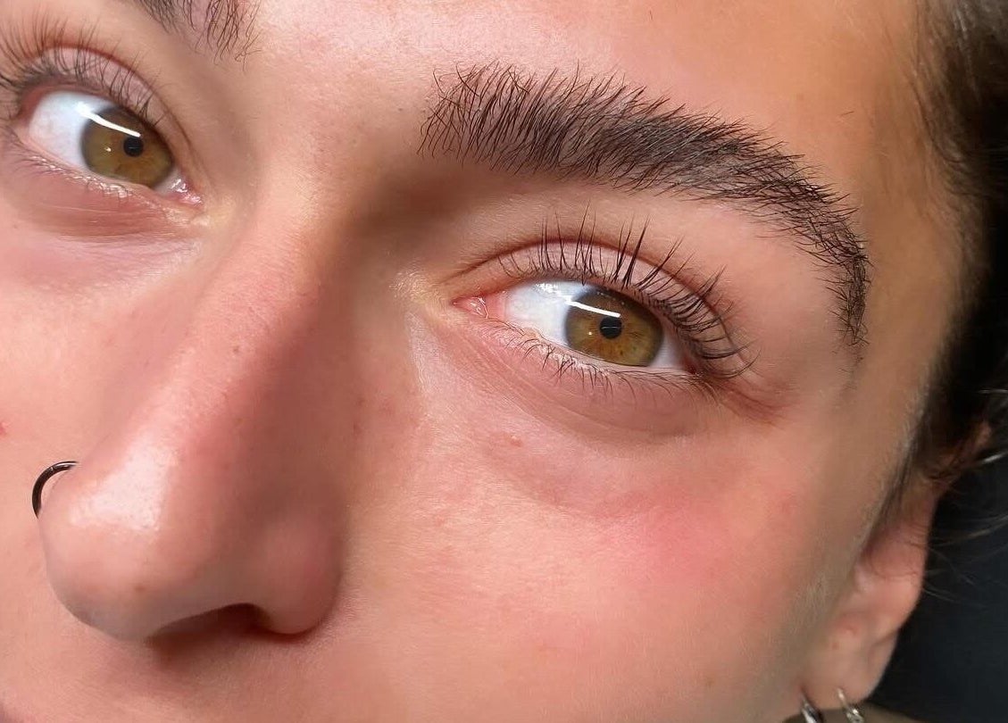 Close-up of styled lashes at Senorita Lashes and Brows, Reedy Creek, Queensland, AU.