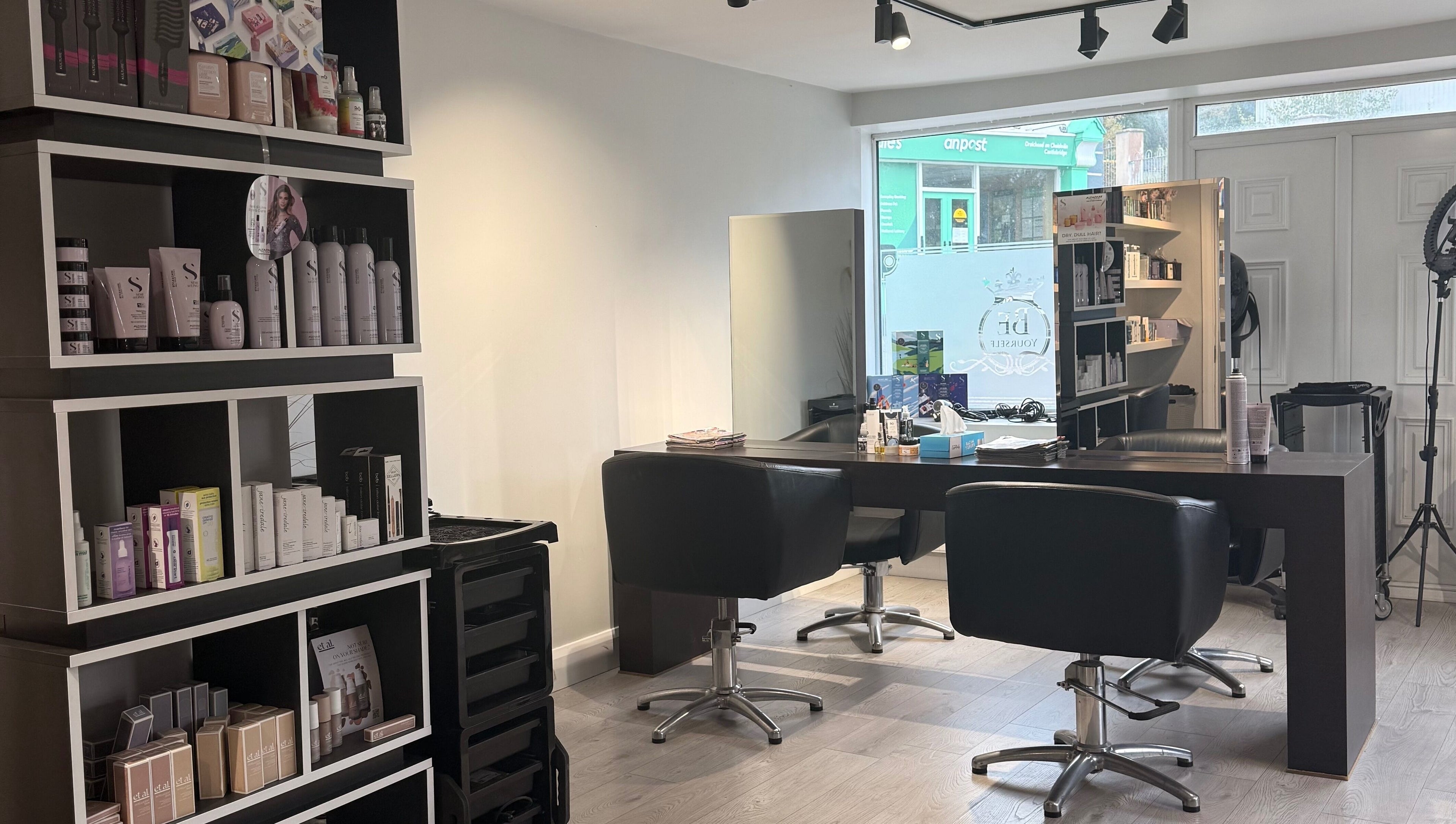 Modern salon interior at Be Yourself, County Wexford, County Wexford, IE featuring stylish workstations.