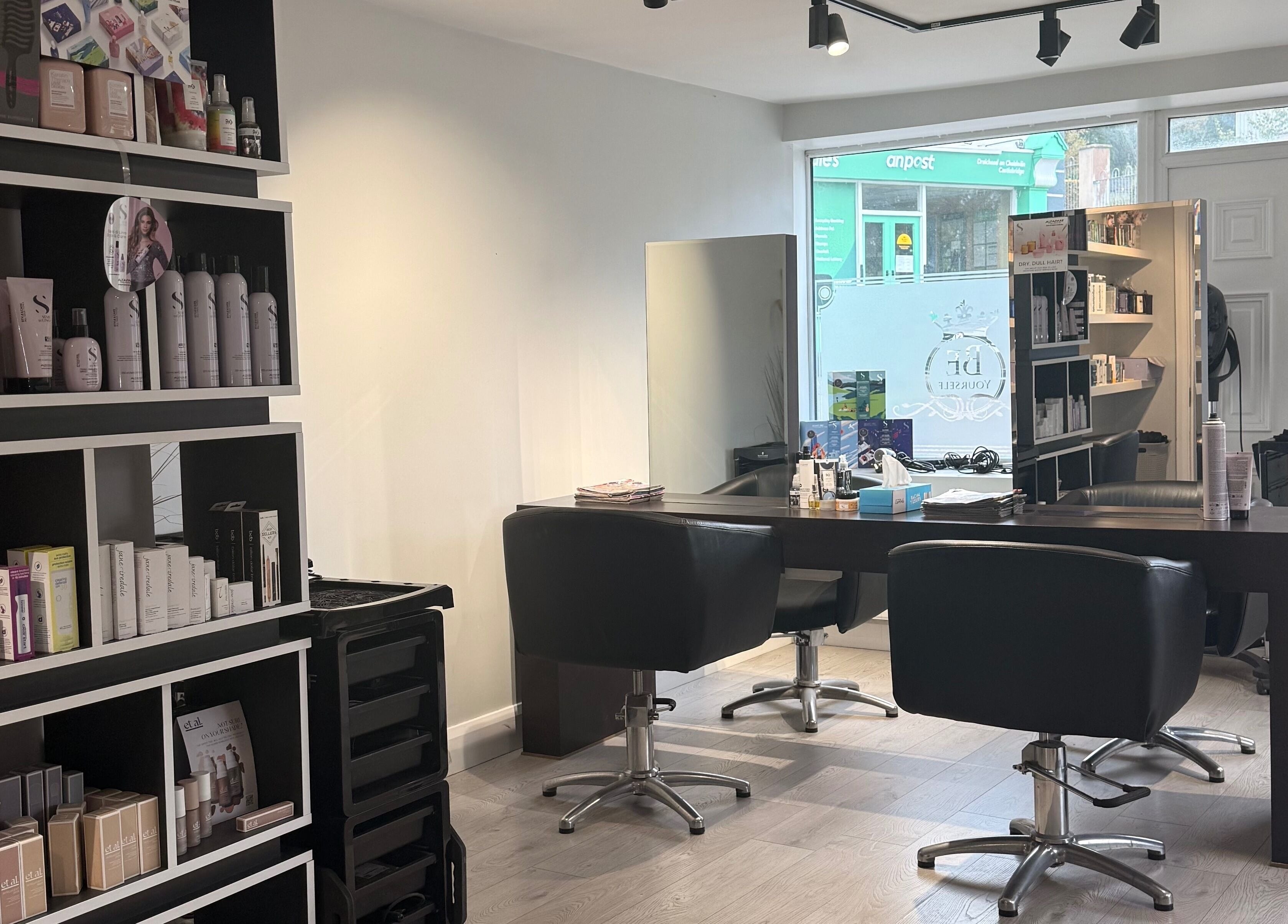 Modern salon interior at Be Yourself, County Wexford, County Wexford, IE featuring stylish workstations.