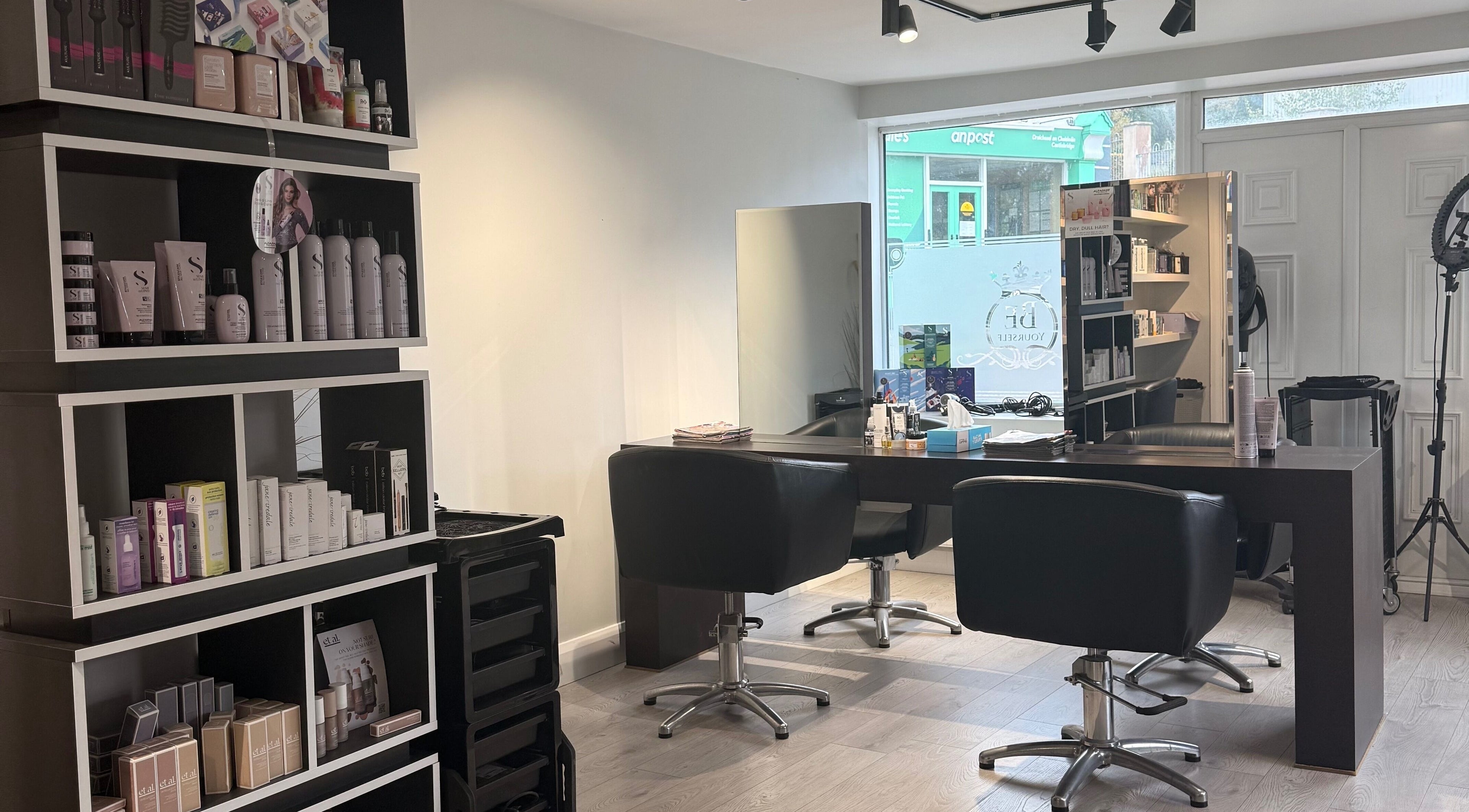 Modern salon interior at Be Yourself, County Wexford, County Wexford, IE featuring stylish workstations.