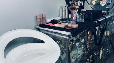 Makeup station at Pro Makeup by Aiste Adam, Navan, County Meath, IE showcasing beauty tools and products.