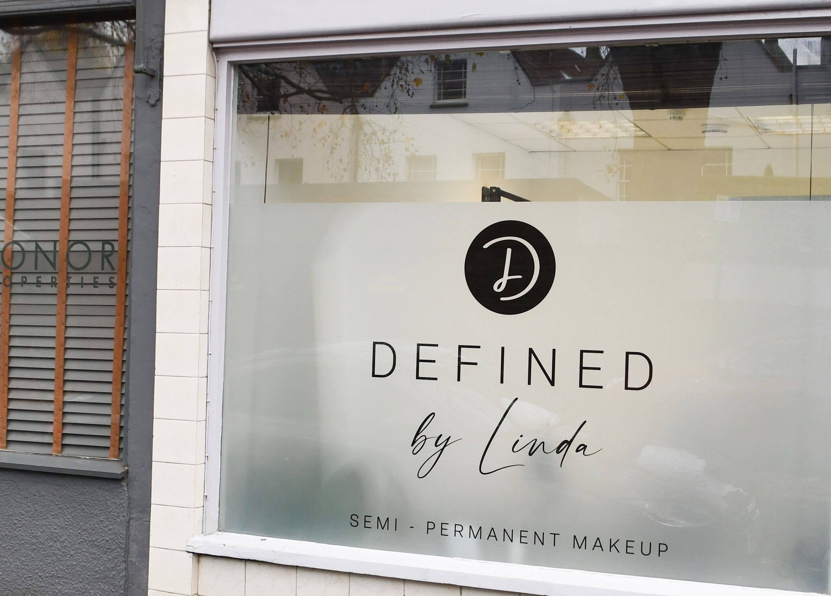 Defined by Linda storefront in Bristol, England, GB showcasing beauty and wellness offerings.