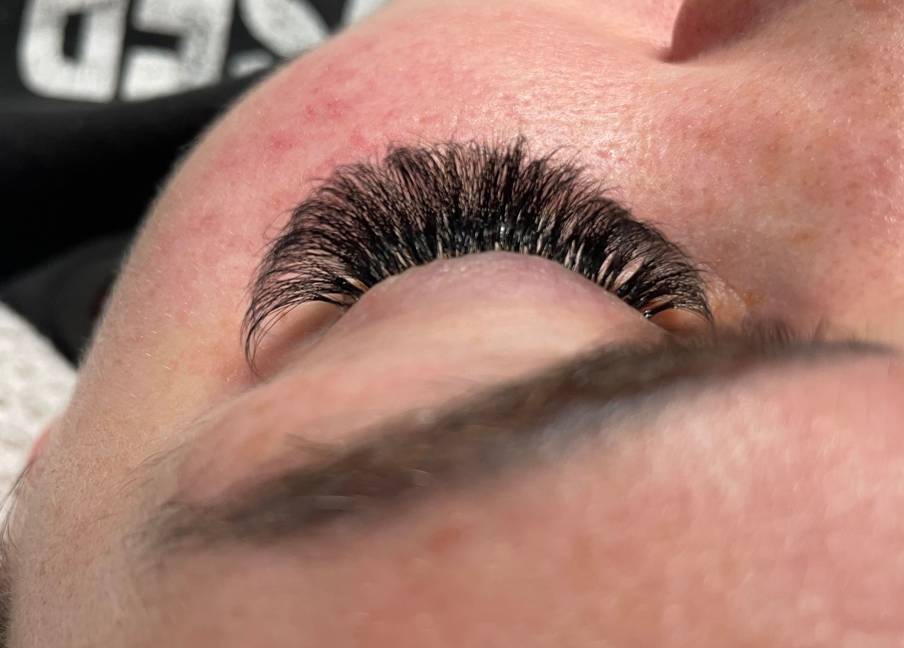 Close-up of lash extensions at Beauty Lounge by Salena, Fort Mcmurray, Alberta, CA.