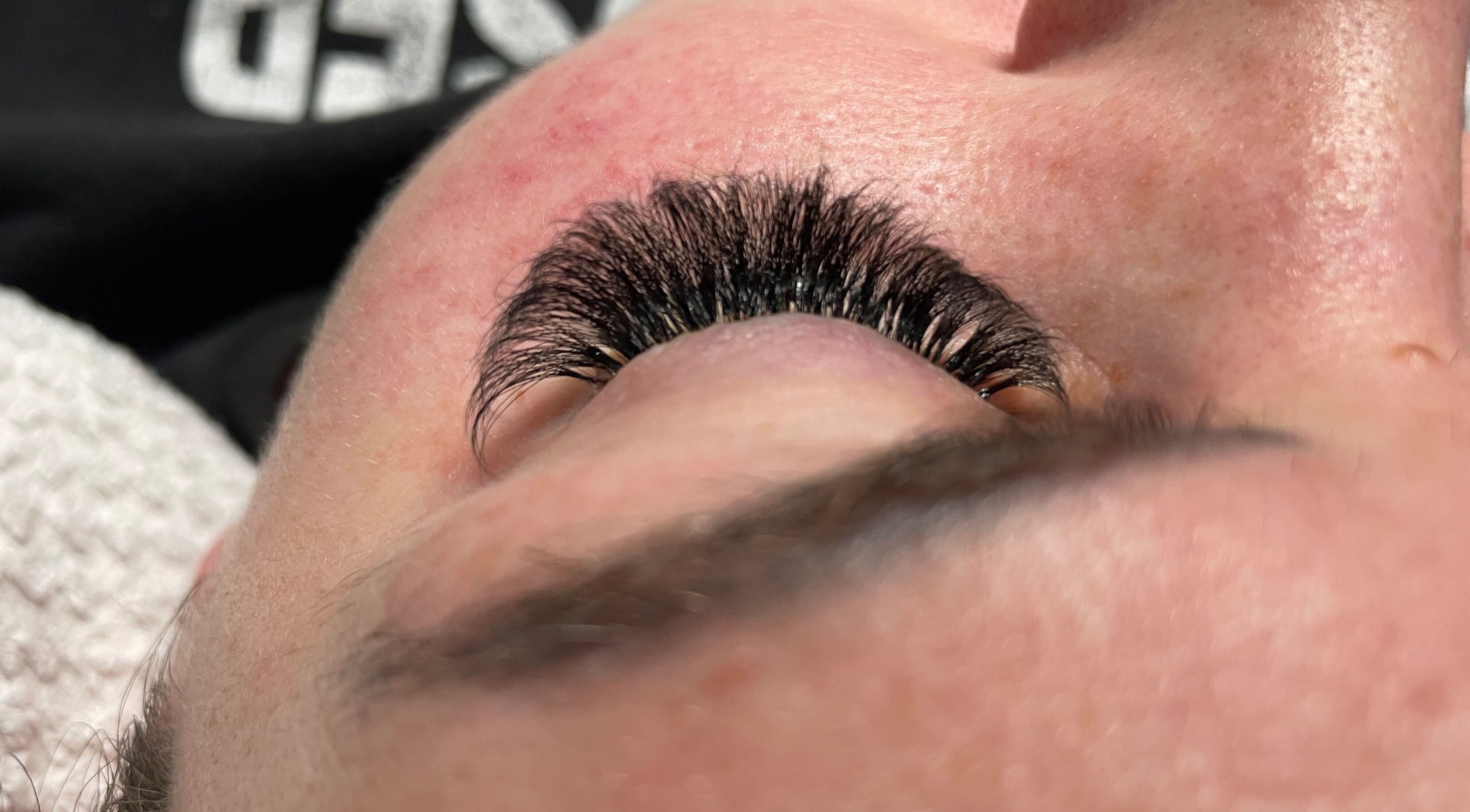 Close-up of lash extensions at Beauty Lounge by Salena, Fort Mcmurray, Alberta, CA.