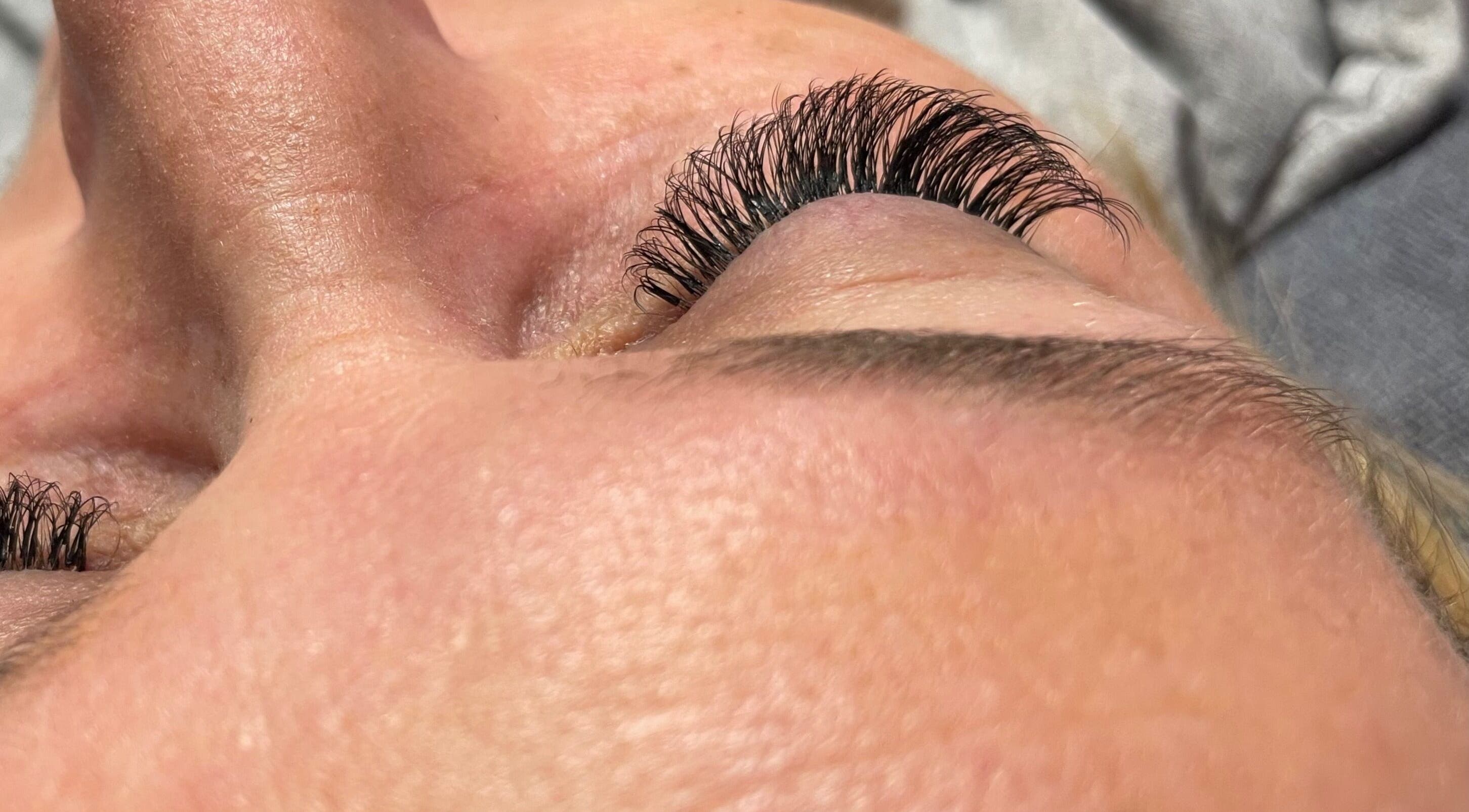 Close-up of lash extensions at Beauty Lounge by Salena, Fort Mcmurray, Alberta, CA.