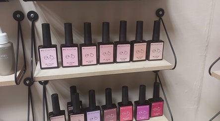 Nail polish display at Nails by Anja, Windhoek, Khomas Region, NA showcasing a variety of vibrant gel polish colors.