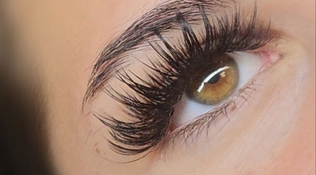 Close-up of beautifully enhanced eyelashes at Lashed with Cee, Torquay, England, GB.