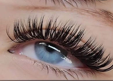 Close-up of expertly applied eyelashes at Lashed with Cee, Torquay, England, GB, showcasing lash artistry.