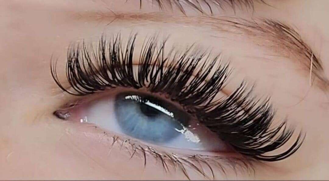 Stunning eyelash extensions at Lashed with Cee, Torquay, England, GB. Perfectly curled for a dramatic look.