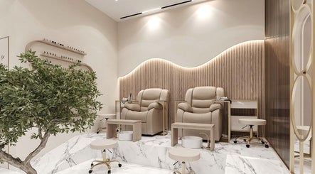 Relaxing pedicure chairs at Beauty Trend Salon, Dubai, AE, offering serene beauty treatments.