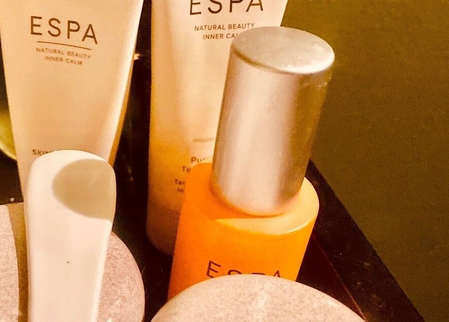 Close-up of spa products at Spa Experience to Go! in Audenshaw, England, GB.