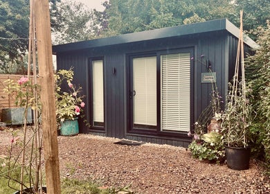 Jasmine’s Beautique in Ebley, England, showcased with charming garden decor and serene beauty.