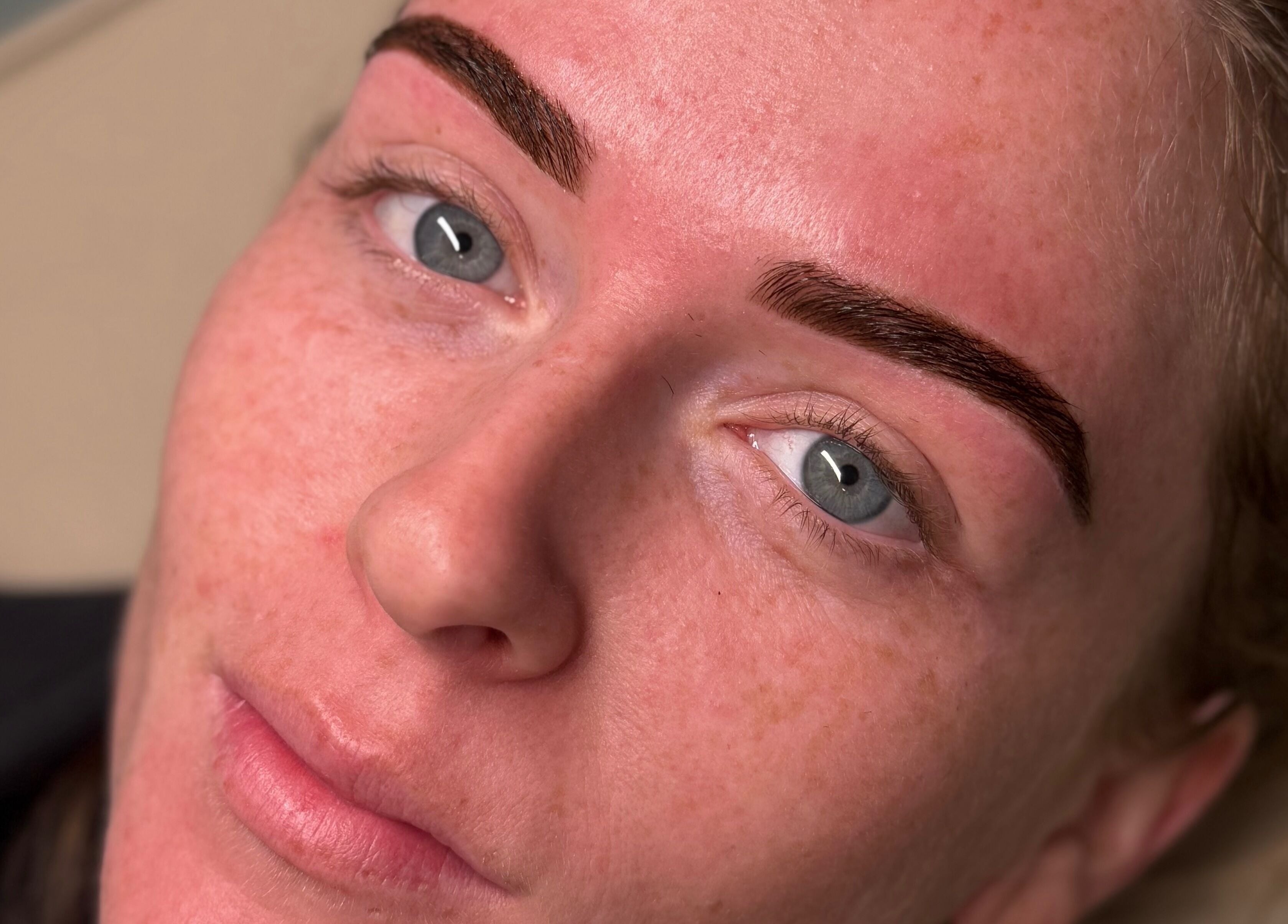 Close-up of expertly shaped brows at Killa Arch, Laidley, Queensland, AU for a refined and fresh look.