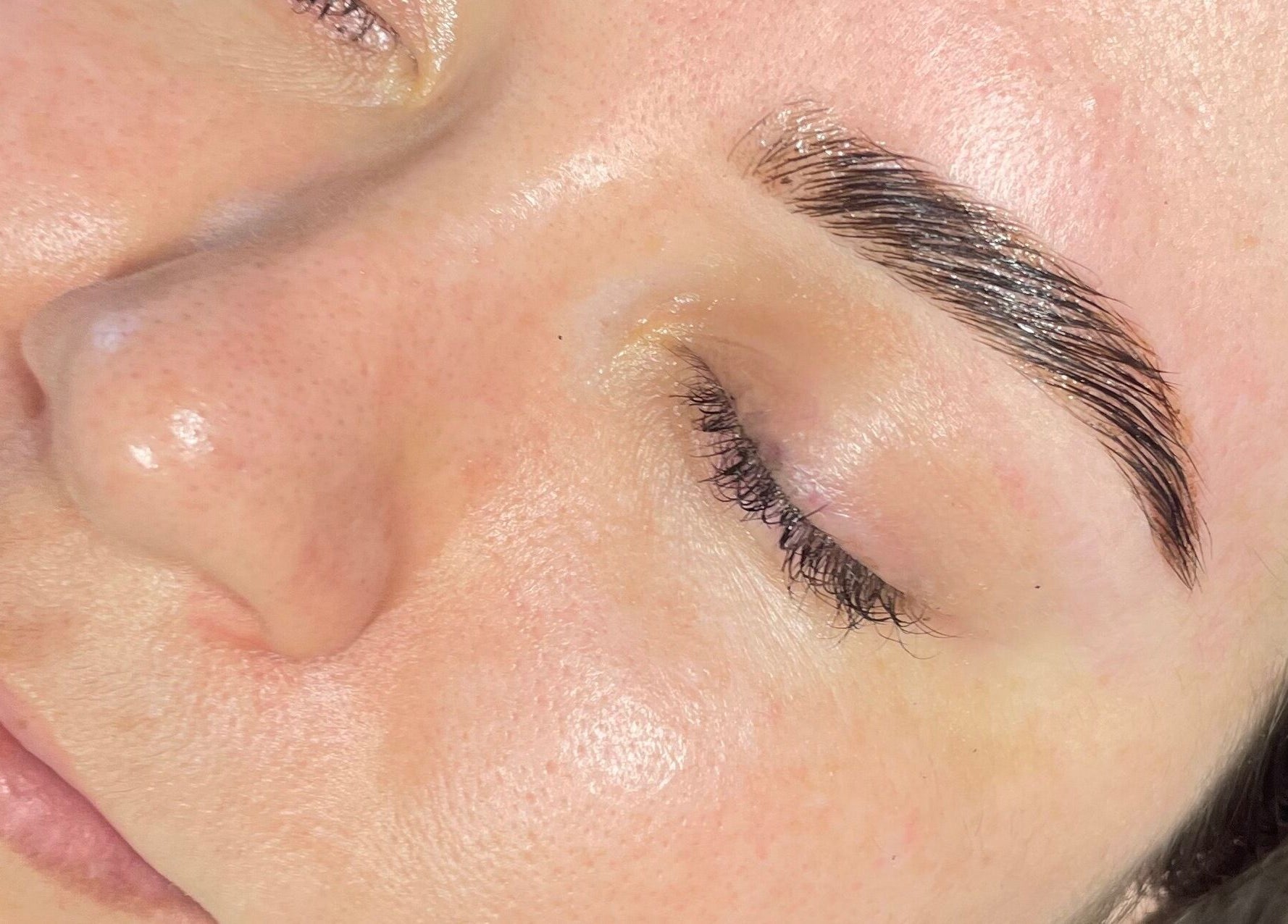 Relaxed face post-treatment at Killa Arch, Laidley, Queensland, AU with perfectly shaped brows.