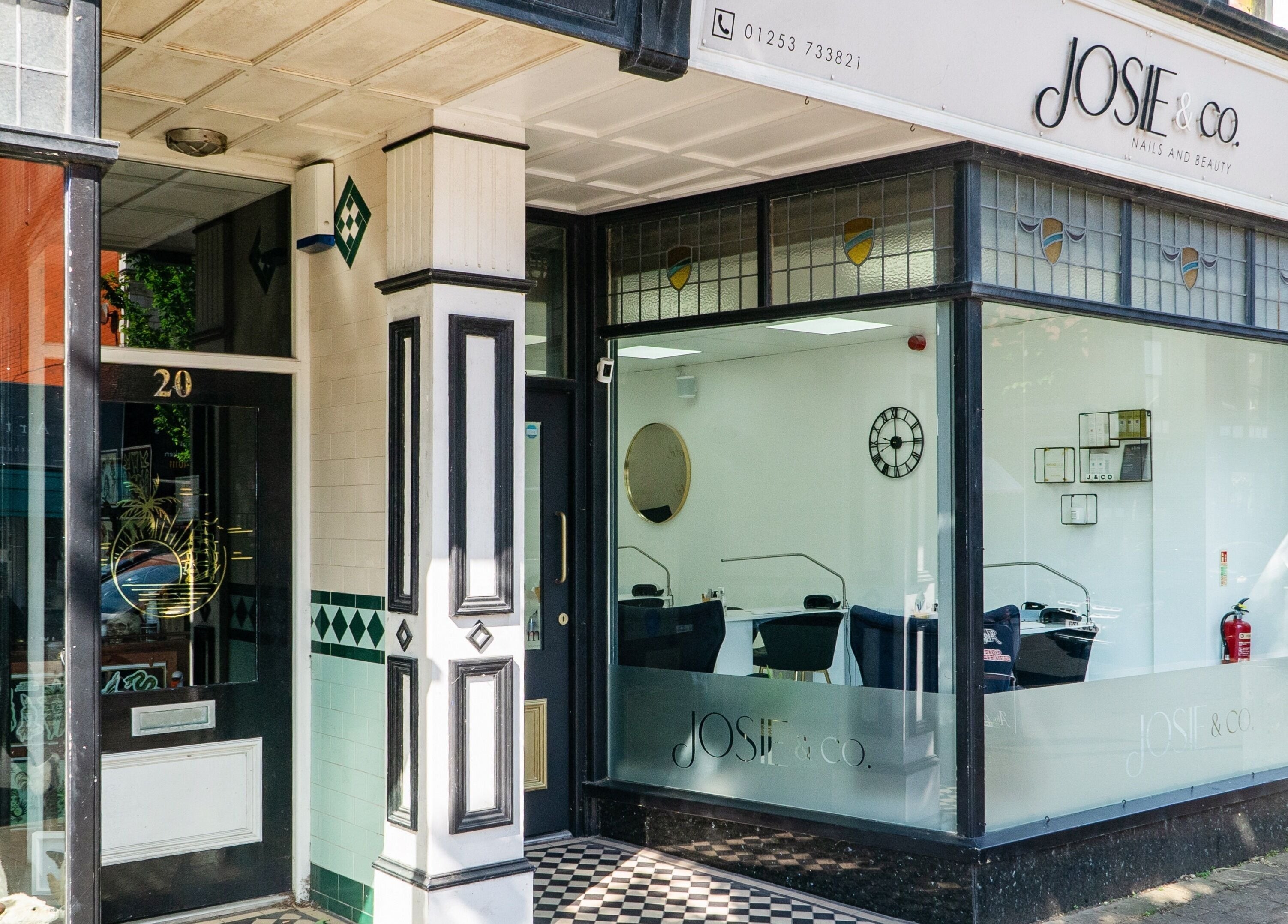 Front view of Josie & Co, a stylish beauty venue in Lytham St Annes, England, GB, showcasing elegant design.