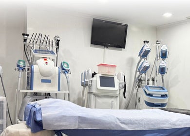 Advanced treatment room at Shape Zone London featuring cutting-edge equipment, located in London, England, GB.