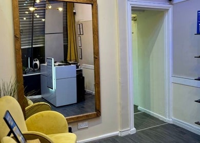 Chic interior of Shape Zone London with cozy seating, stylish decor, London, England, GB.