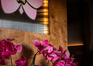 Elegant orchid decor at Serenity Zen Spa - West Covina, California, US enhancing the calming ambiance.