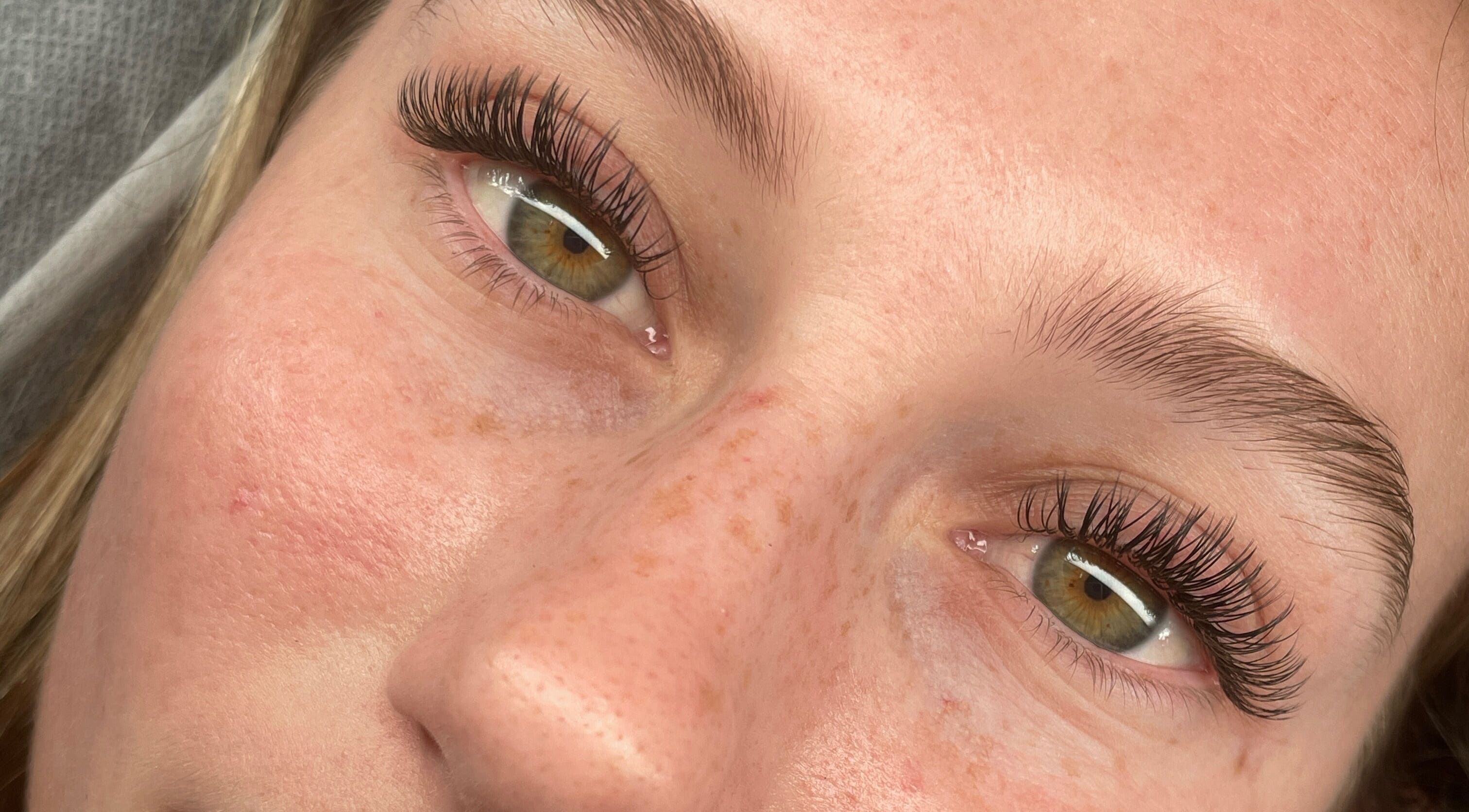 Close-up of lush eyelash extensions at The Lash Hub, Bundaberg South, Queensland, AU.