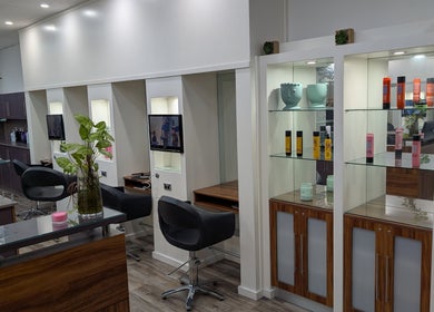 FIG salon's sleek interior design in Bull Creek, Western Australia, AU showcases elegance and modern style.