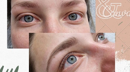 Eye and eyebrow transformation at Be Bare Beauty, Harlow, England, GB showcasing enhanced beauty.