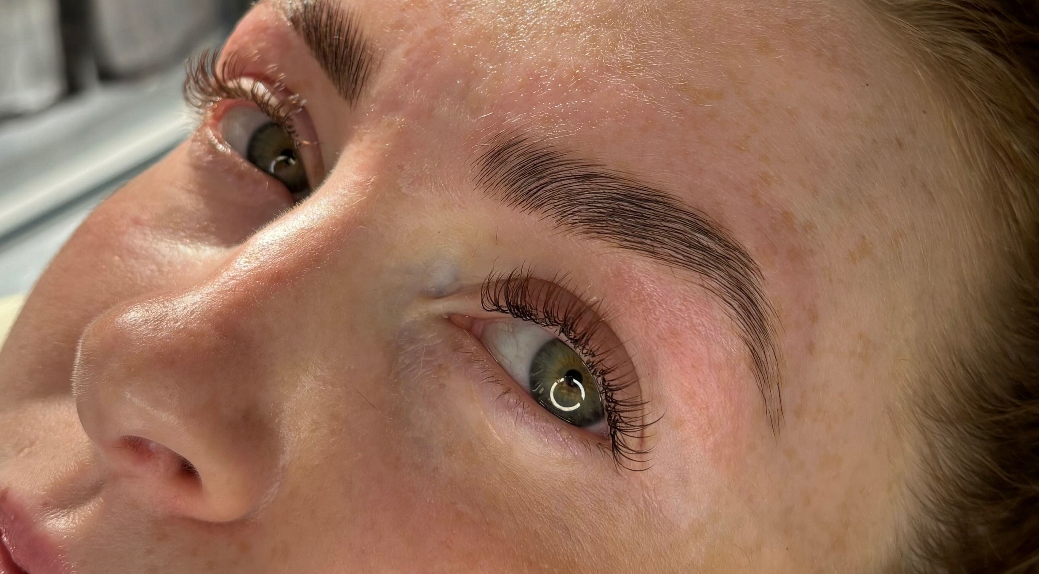 Close-up of expertly styled lashes at MiLashes, Dublin, County Dublin, IE, showcasing beauty and precision.