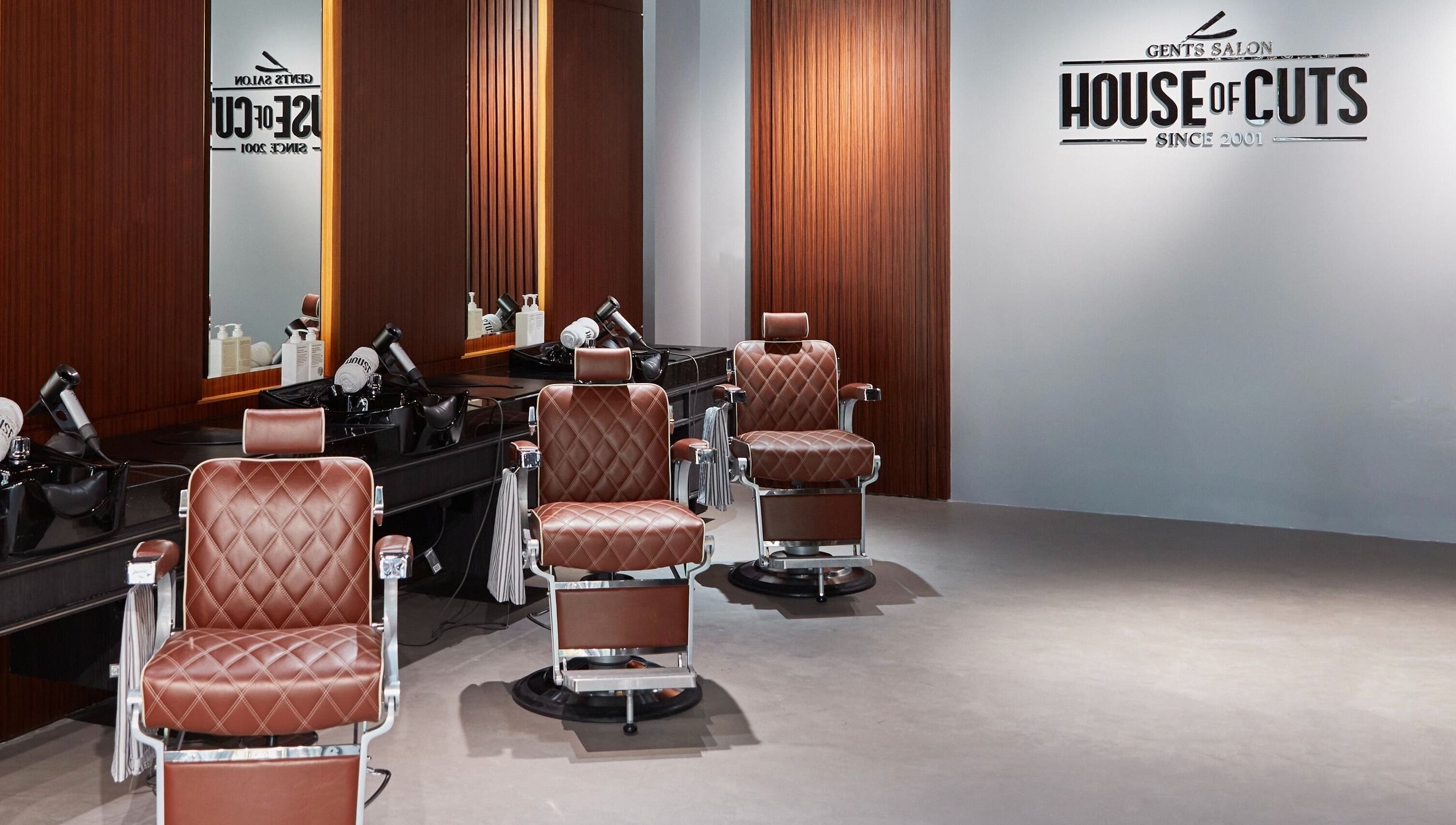 Modern salon chairs at House of Cuts - Media City, Dubai, Dubai, AE showcasing luxury and style.