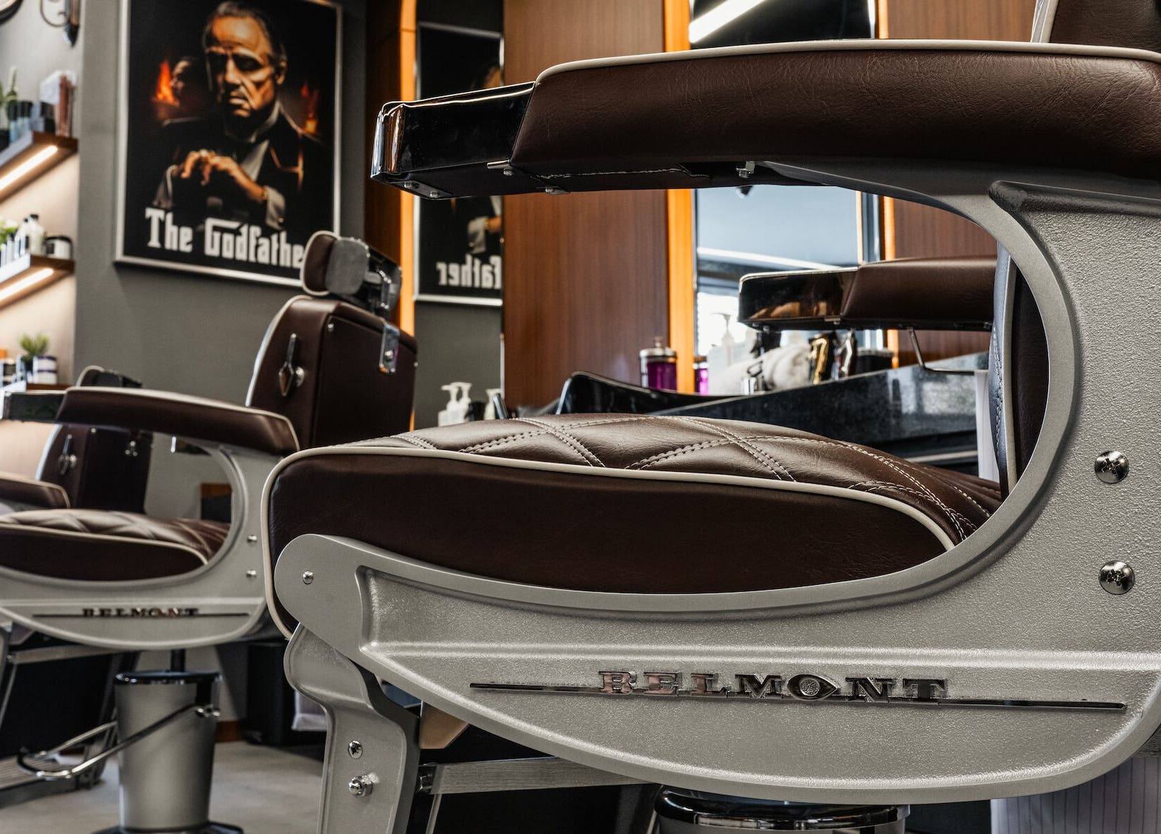 Luxurious barber chair at House of Cuts - Business Bay, Dubai, Dubai, AE. Modern grooming elegance.