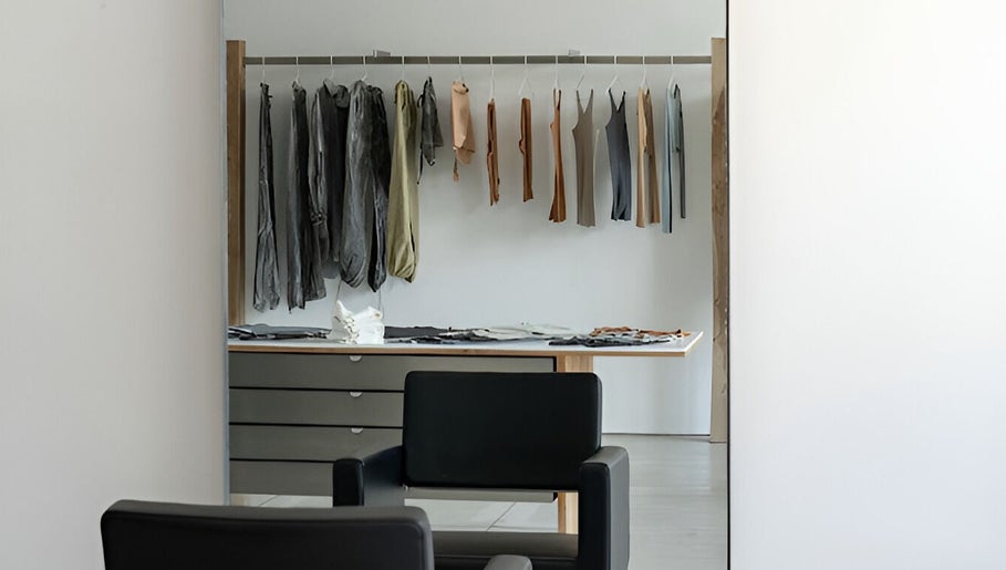 Stylish interior of Hair Salon in Pererenan — Rasa Gaya, with clothing rack, Bali, Bali, ID.