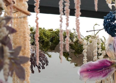 Intricate floral decor at Hair Salon & Face Massage in Ubud — RASA GAYA, Bali, Bali, ID.