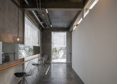 Minimalist interior of Hair Salon & Facial in Ubud — RASA GAYA, showcasing sleek seating, Bali, Bali, ID.