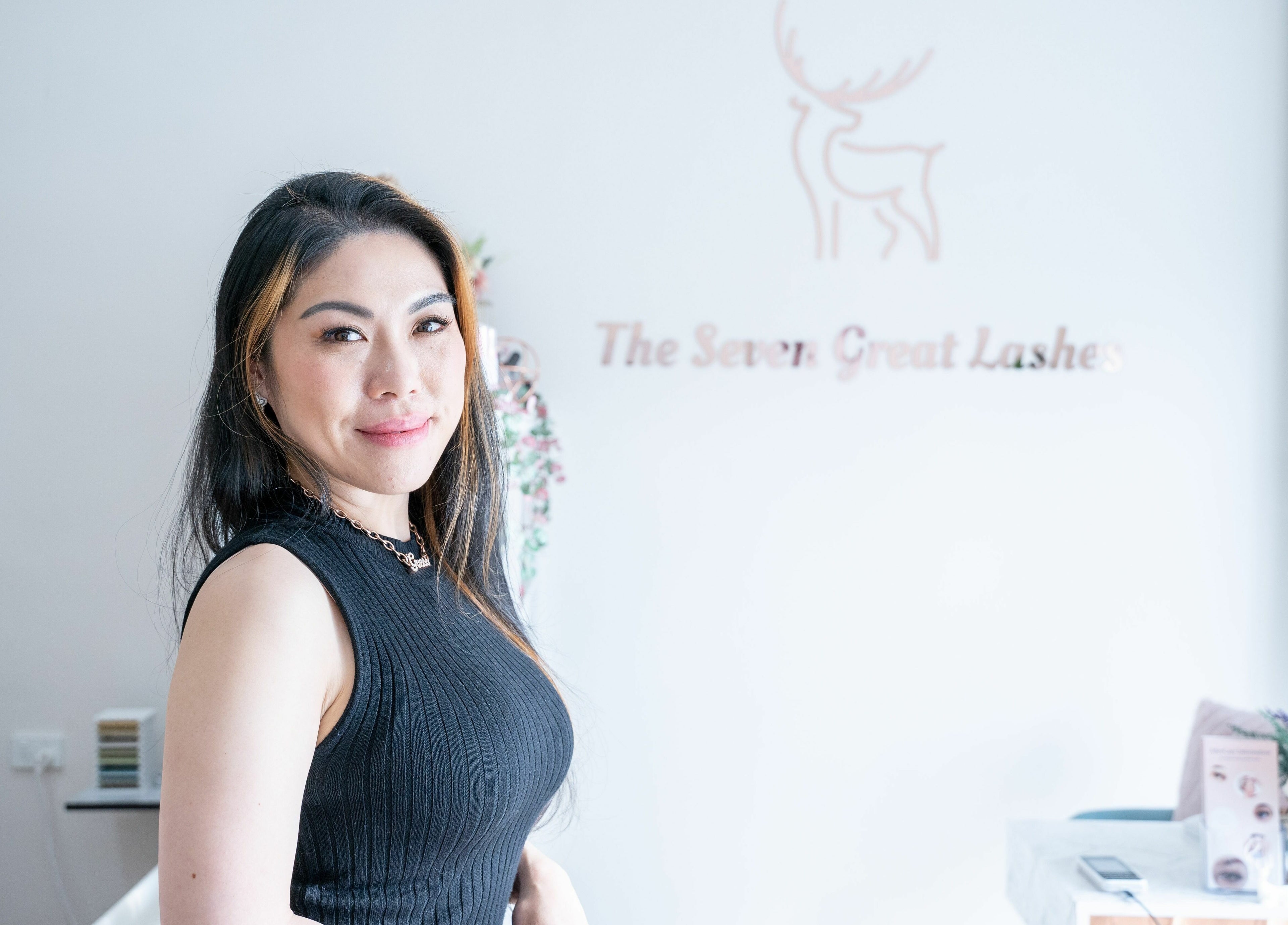 Professional at The Seven Great Lashes in Melbourne, Victoria, AU, ready to enhance your beauty experience.