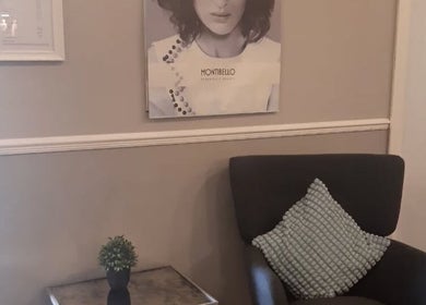 Comfortable seating at Serenity Hair, Tidworth, England, GB featuring stylish decor and inviting atmosphere.