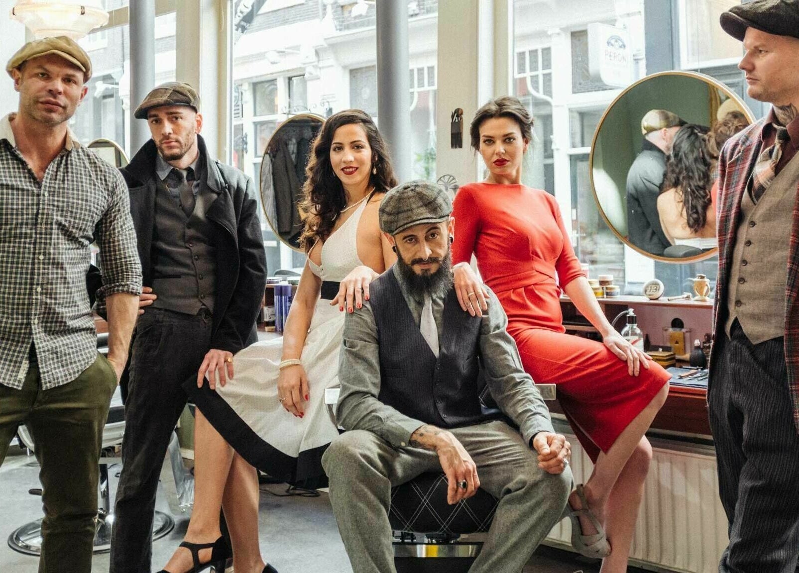 Stylish group in Head Enlight District - Barbershop & Concept Store, Amsterdam, Noord-Holland, NL.