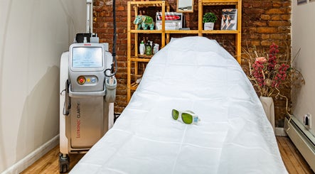 Modern laser treatment room at Écou's Laser Boutique, Scottsdale, Arizona, US.