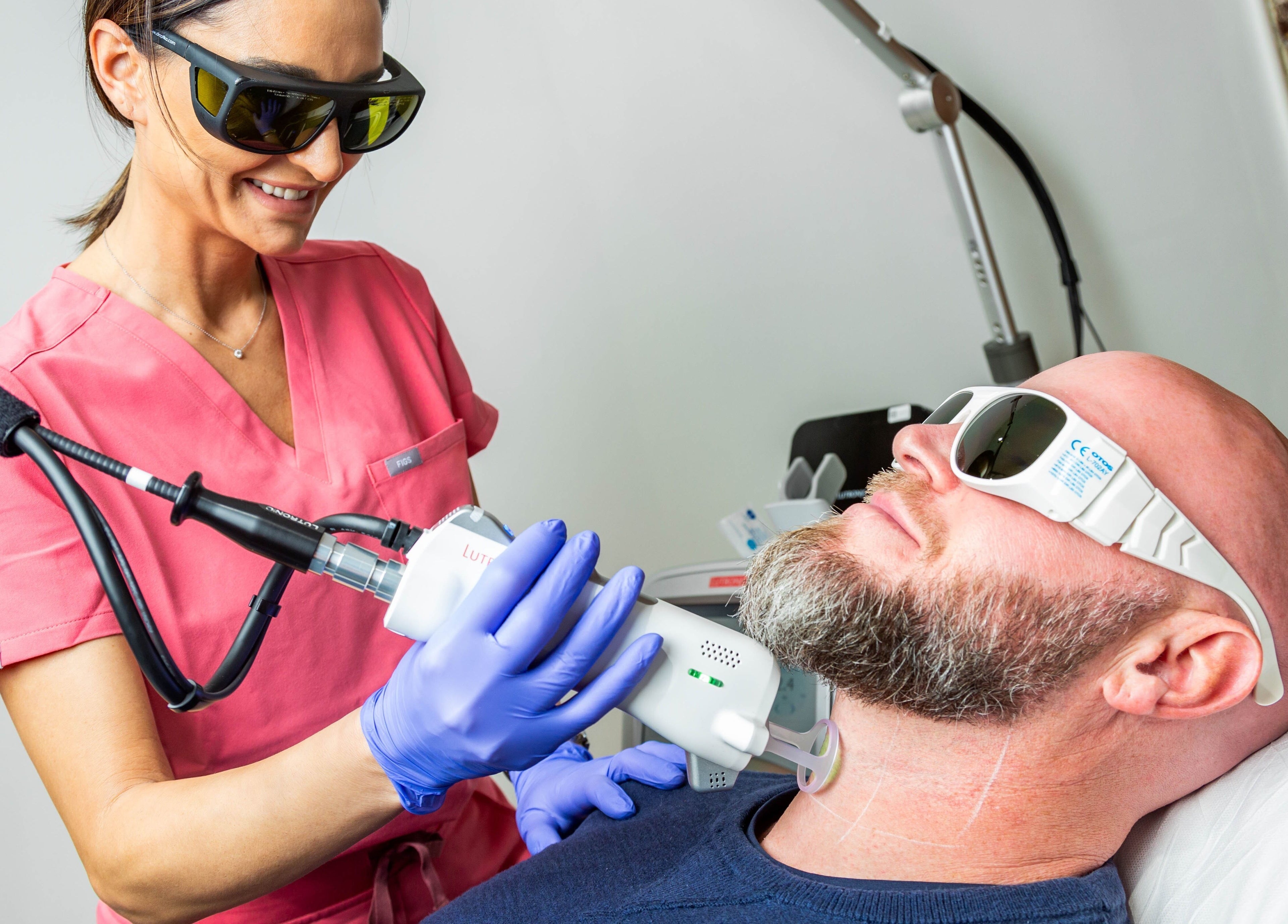 A technician performs laser treatment at Écou's Laser Boutique, Scottsdale, Arizona, US.