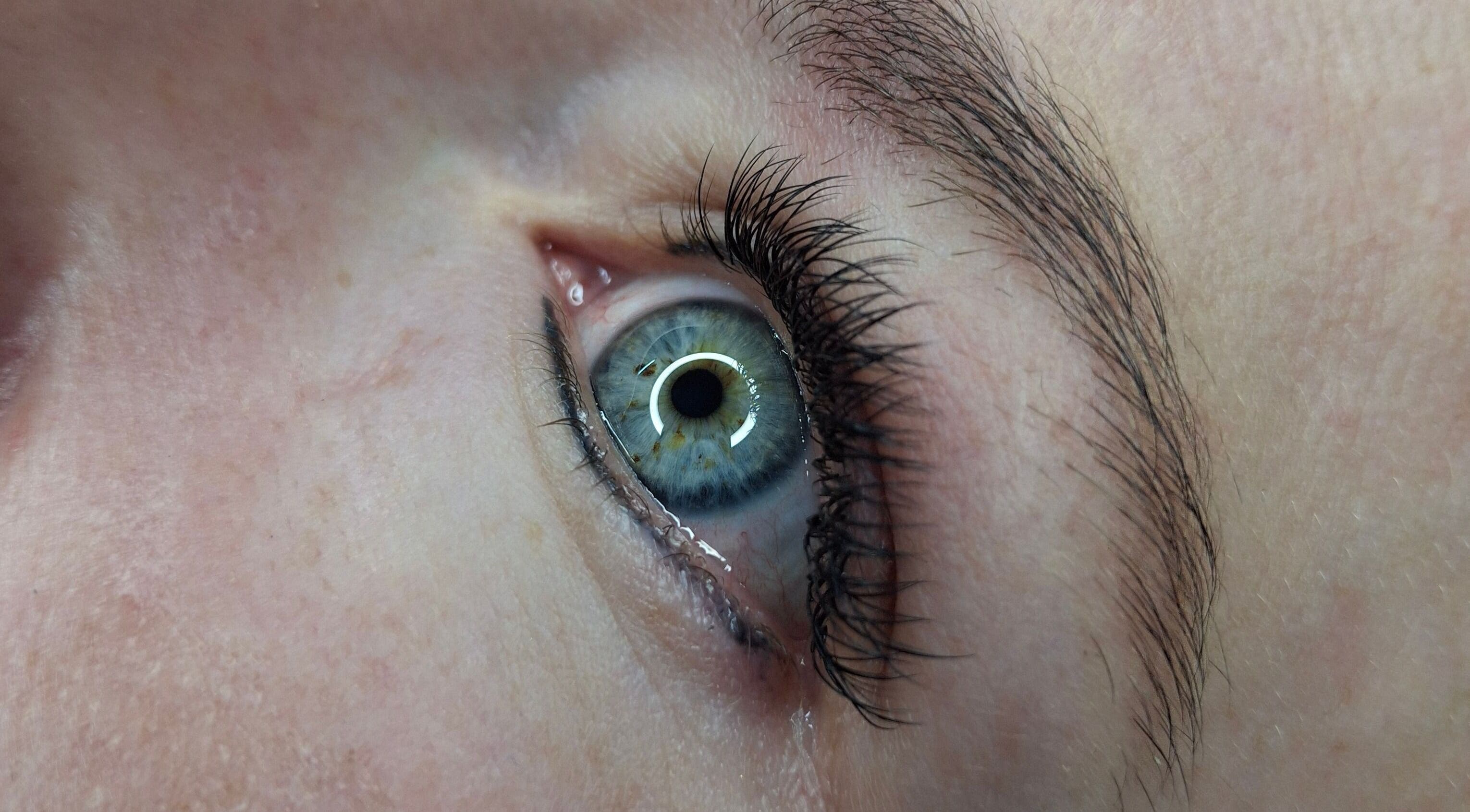 Close-up of enhanced eyelashes at Jexies Beauty Studio, Alberton, Gauteng, ZA.