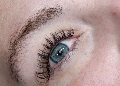 Close-up of eyelash extensions at Jexies Beauty Studio, Alberton, Gauteng, ZA.