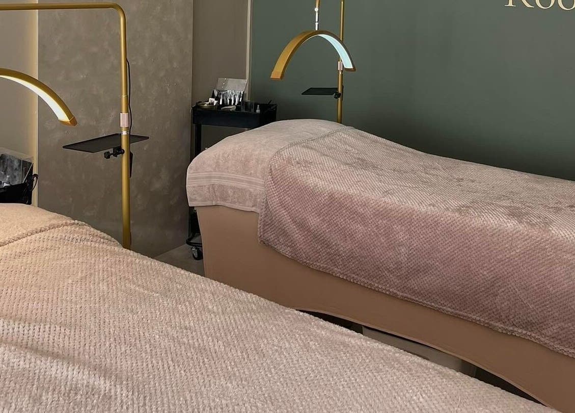 Luxurious treatment beds at The Serenity Rooms, Emsworth, England, GB, offering a tranquil spa experience.