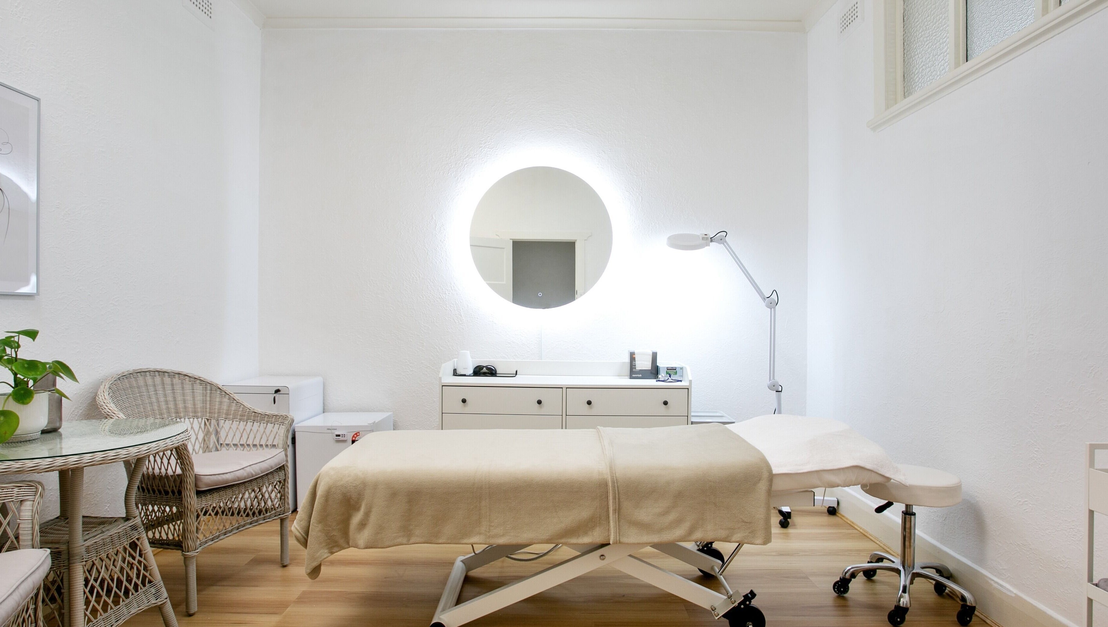Modern treatment room at Dermission Skin And Rejuvenation in Bentleigh, Victoria, AU with stylish decor.