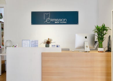 Reception at Dermission Skin And Rejuvenation, Bentleigh, Victoria, AU with modern decor and welcoming ambiance.