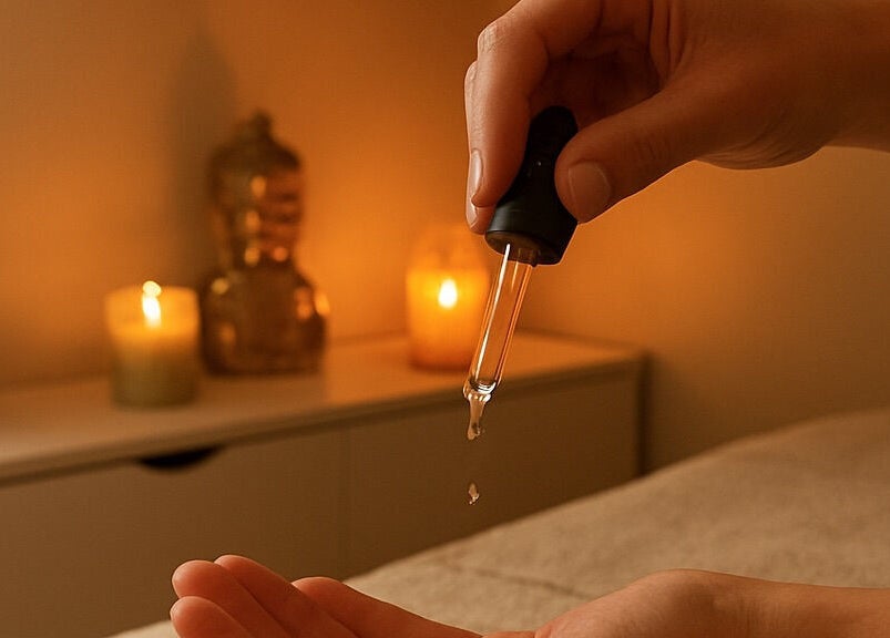 Relaxing aromatherapy session at Balanced Within By Jade, Bristol, England, GB with candlelight ambiance.